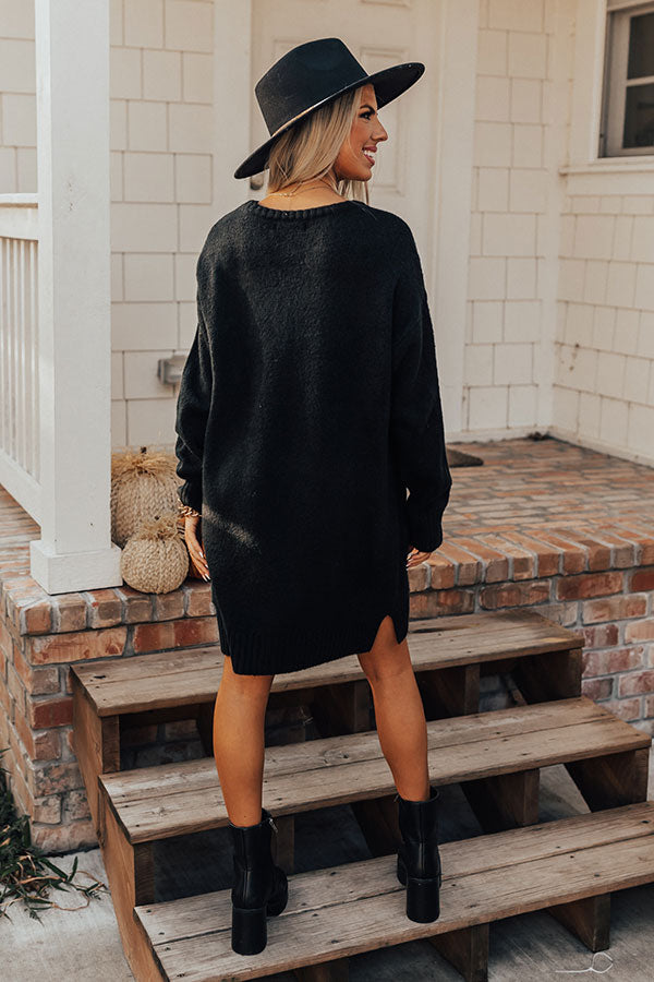 Vuse Alto Not Hitting Fix Very Chilly Sweater Dress In Black Vuse Alto Not Hitting Fix Very Chilly Sweater Dress In Black