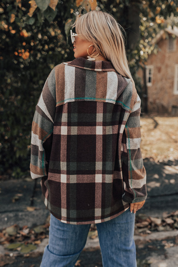 Scenic Hike Plaid Jacket Curves