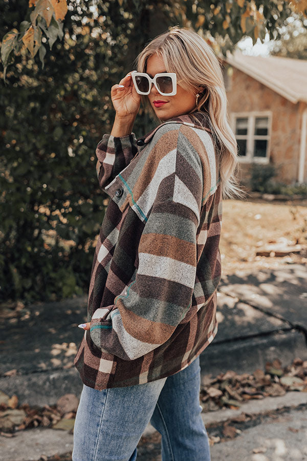 Scenic Hike Plaid Jacket Curves