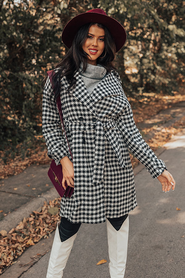 Cozy And Kind Houndstooth Coat