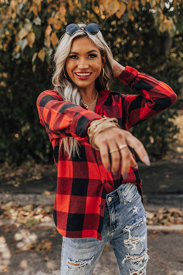 Colorado Cuddles Flannel In Red Image - 1