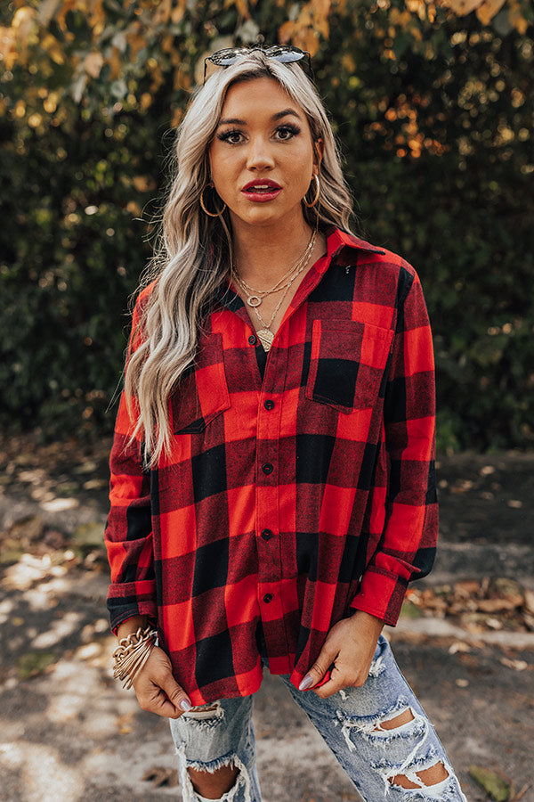 Colorado Cuddles Flannel In Red Image - 1