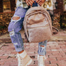 Autumn Color Sherpa Backpack In Taupe Image - 1