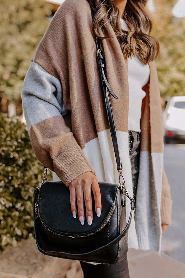 Special Treat Faux Leather Crossbody In Black