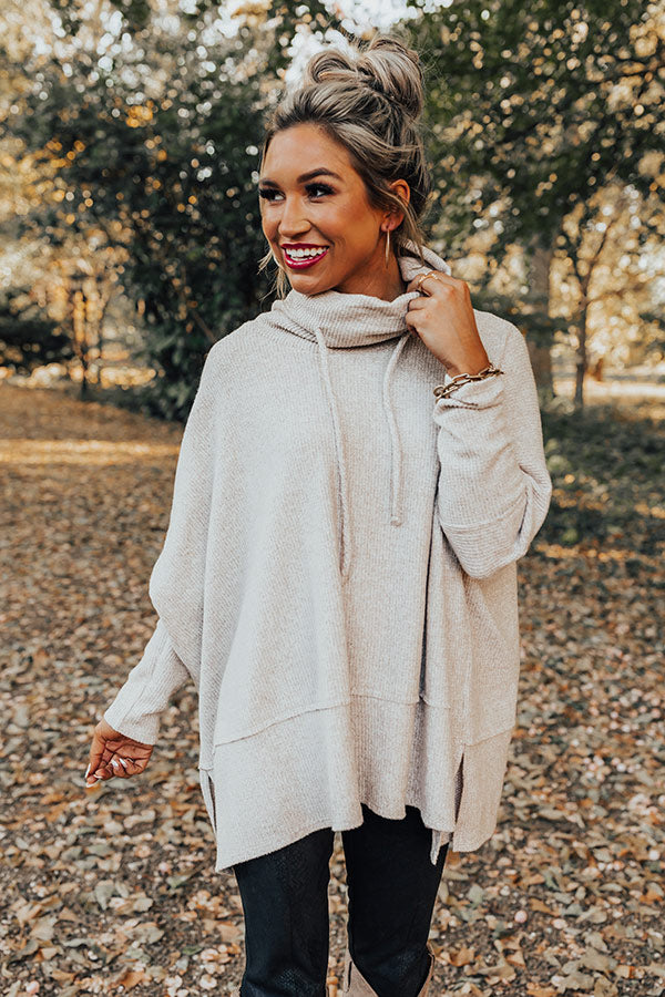 Counting Kisses Waffle Knit Sweater In Birch
