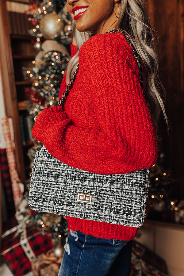 Favorable Day Tweed Crossbody In Black
