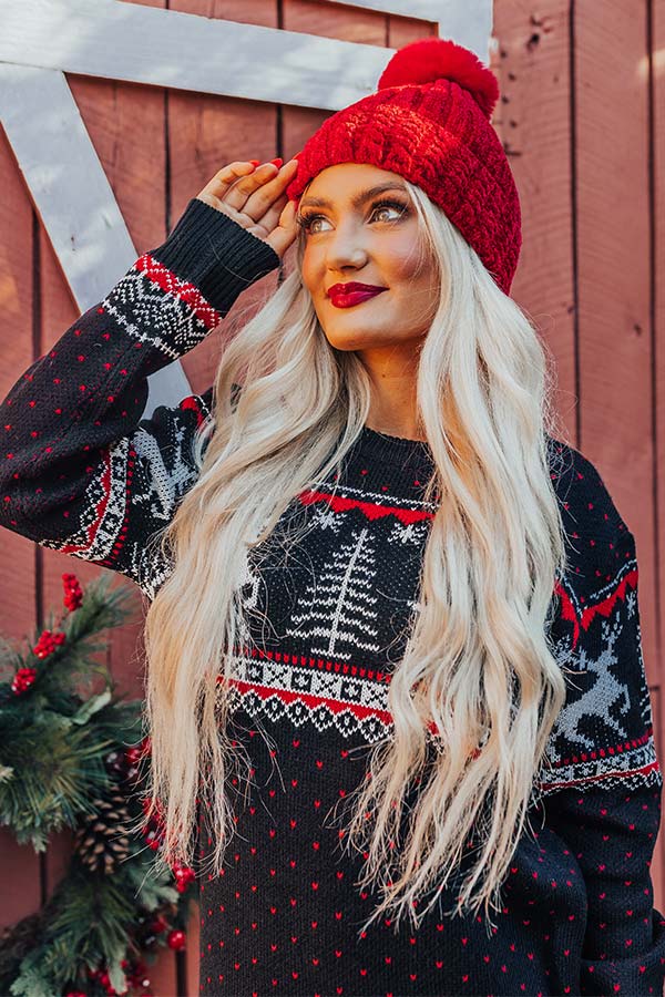 Love Over Lattes Chenille Beanie