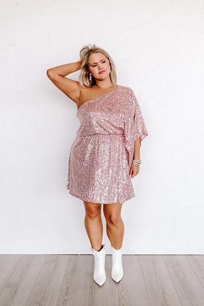 Documenting Memories Sequin Dress In Pink Curves • Impressions Online  Boutique