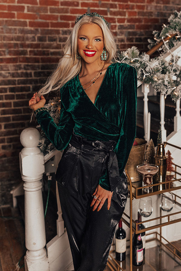 Chasing The Spotlight Velvet Bodysuit