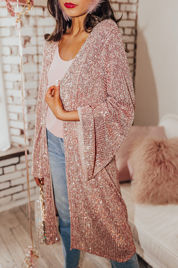 Gorgeous Glisten Sequin Overlay In Pink Image - 5