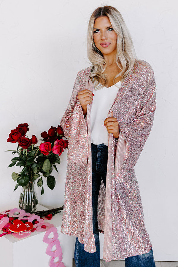 Gorgeous Glisten Sequin Overlay In Pink Image - 2