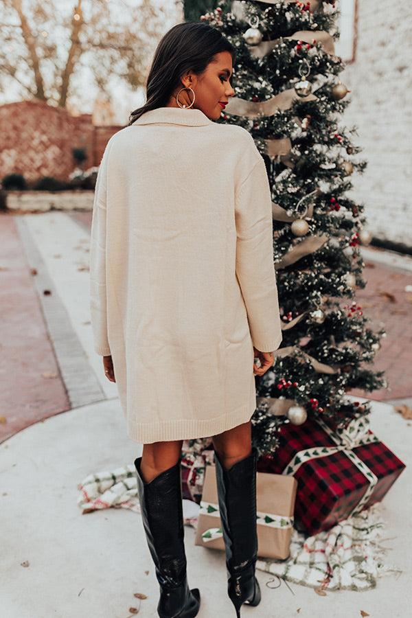 Stay For The Cuddles Sweater Dress