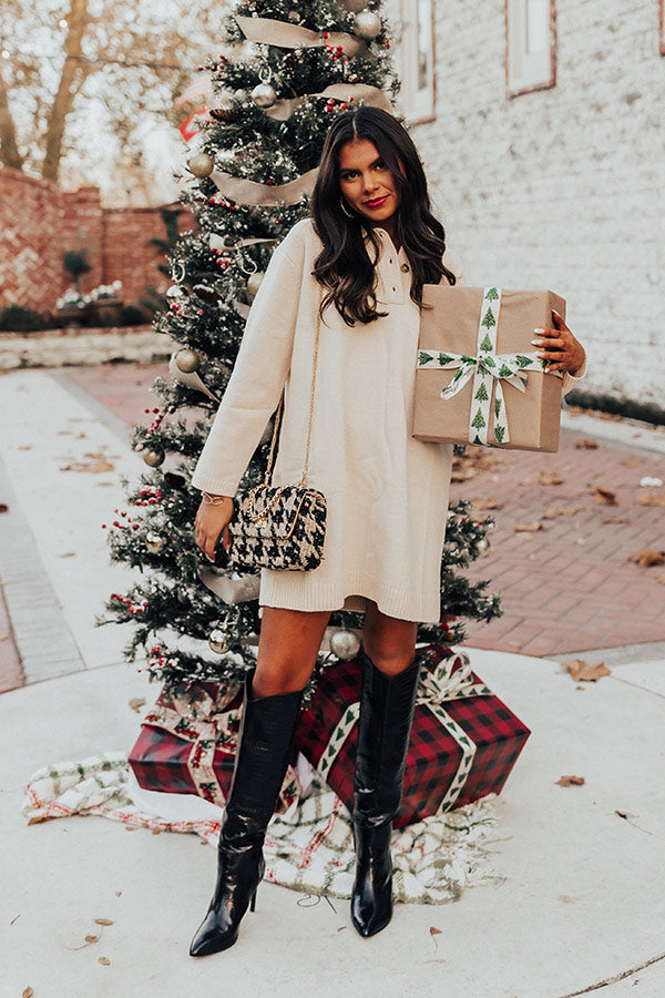 Stay For The Cuddles Sweater Dress