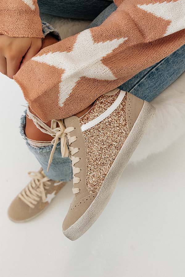 The Mia Vintage Sneaker In Rose Gold Image - 1
