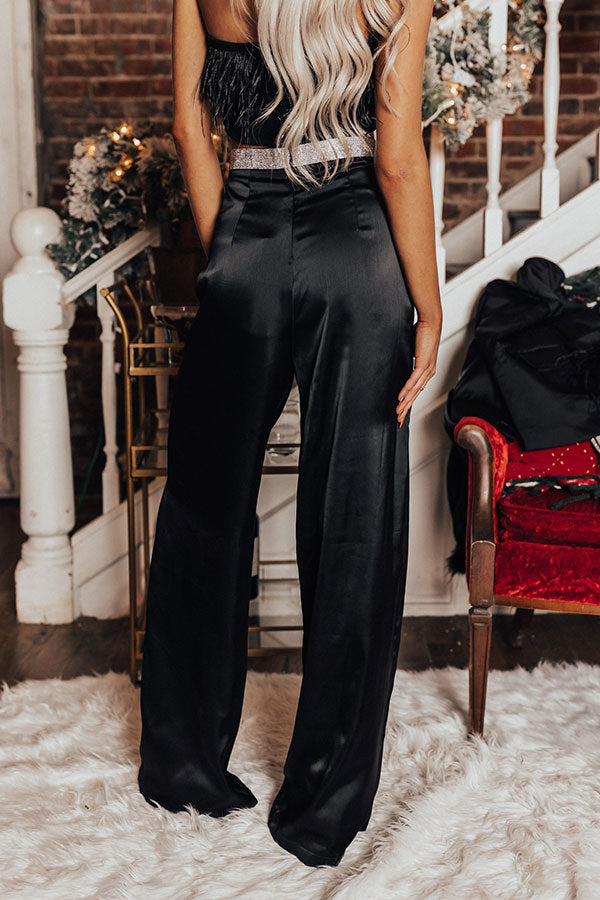 Right On Time High Waist Satin Pants Right On Time High Waist Satin Pants