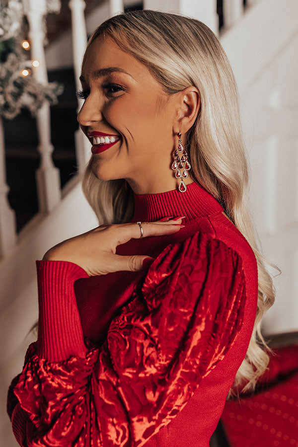 red dress gold earrings Earrings and accessories for a red dress