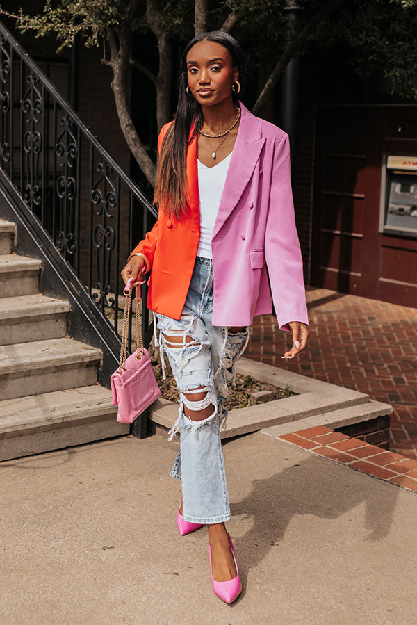 Memorable Meeting Color Block Blazer Image - 1