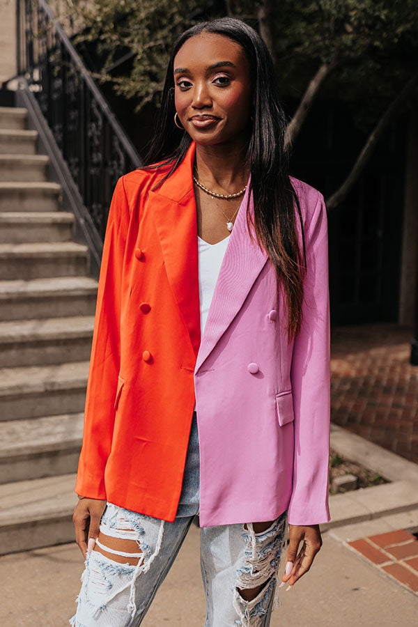 Memorable Meeting Color Block Blazer Image - 2