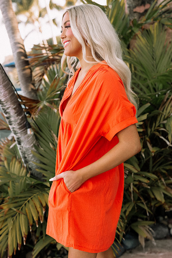 Clever Moment Shift Dress In Orange