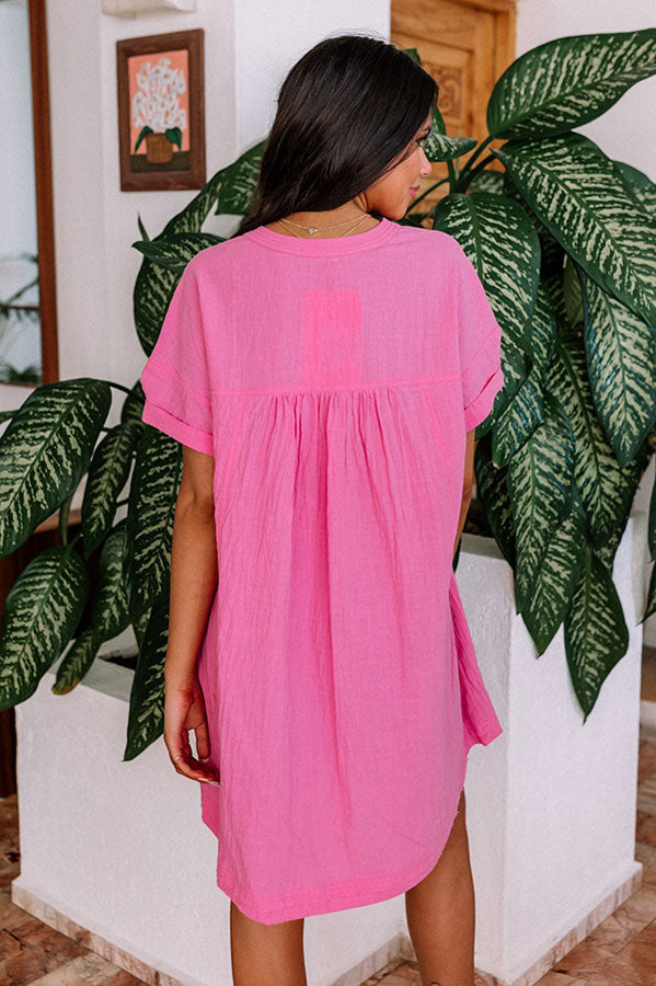 Clever Moment Shift Dress In Pink