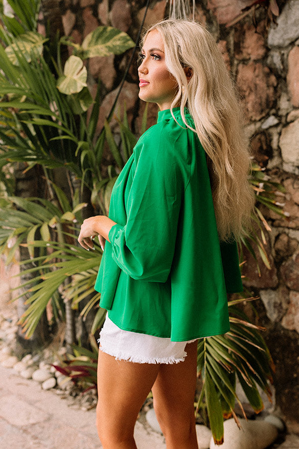 Channeling Confidence Shift Top In Green