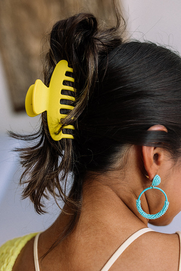 Beach Tripping Hair Claw Clip In Yellow