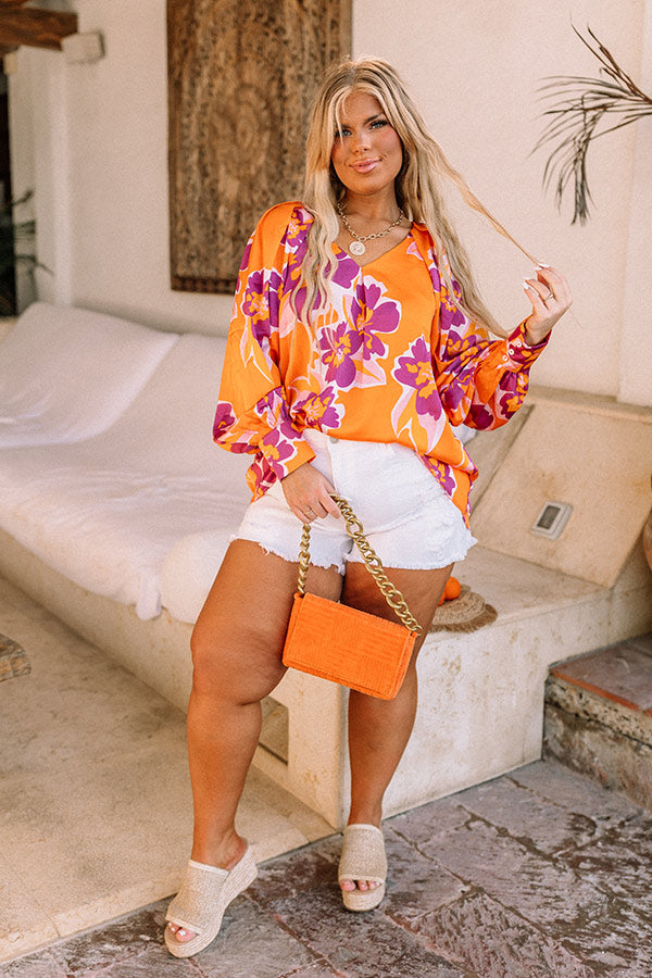 Pineapple Whip Shift Top In Orange Curves