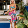 Sweet Georgia Peach Floral Midi Dress In Pink Image - 1