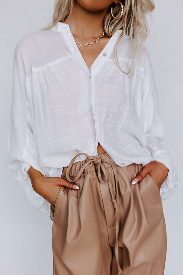 Weekend Trip Travels Shift Top in Ivory