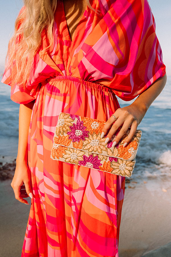 On Sunshine Time Beaded Clutch