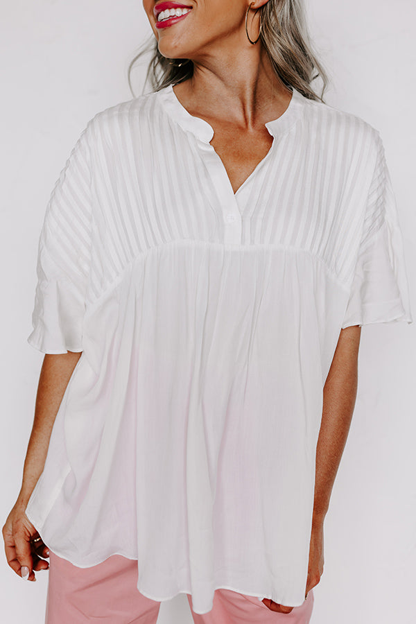 Cute Crew Shift Top in Ivory