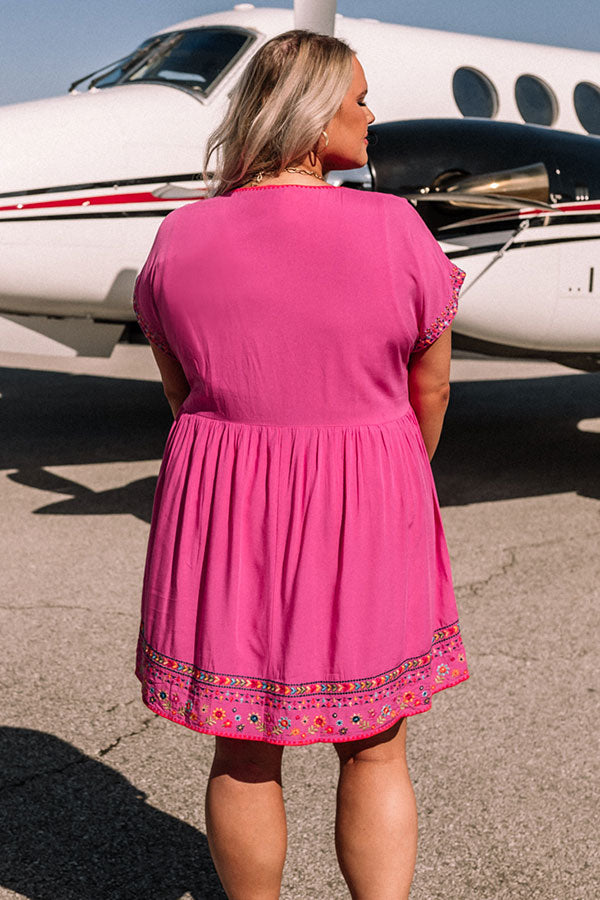 Mornings In Mexico Embroidered Mini Dress Curves