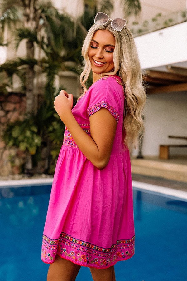 Mornings In Mexico Embroidered Mini Dress