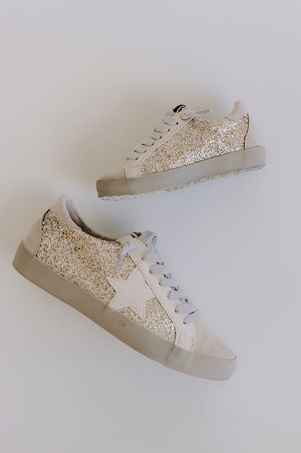 The Paula Children's Vintage Sneaker in Gold