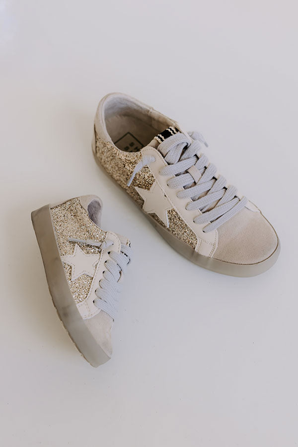 The Paula Toddler's Vintage Sneaker in Gold • Impressions Online Boutique