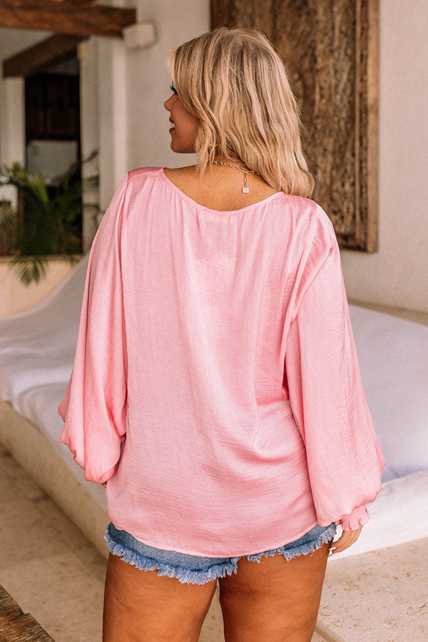 Saturday Night Premiere Shift Top In Pink Curves • Impressions