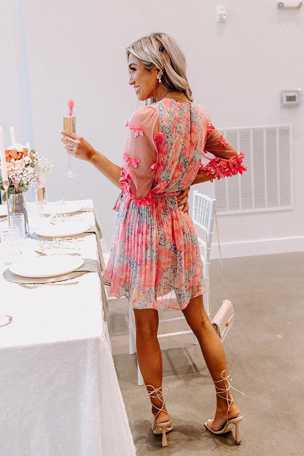 pleated tea dress Pleated Tea Length Wedding A Line Dress