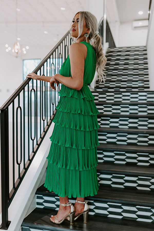 Forever Admiring Pleated Midi In Green Impressions Online Boutique Forever Admiring Pleated Midi In Green Impressions Online Boutique