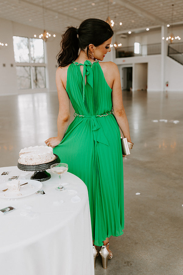 Radiant Reflection Pleated Maxi In Green Impressions Online Boutique Radiant Reflection Pleated Maxi In Green Impressions Online Boutique