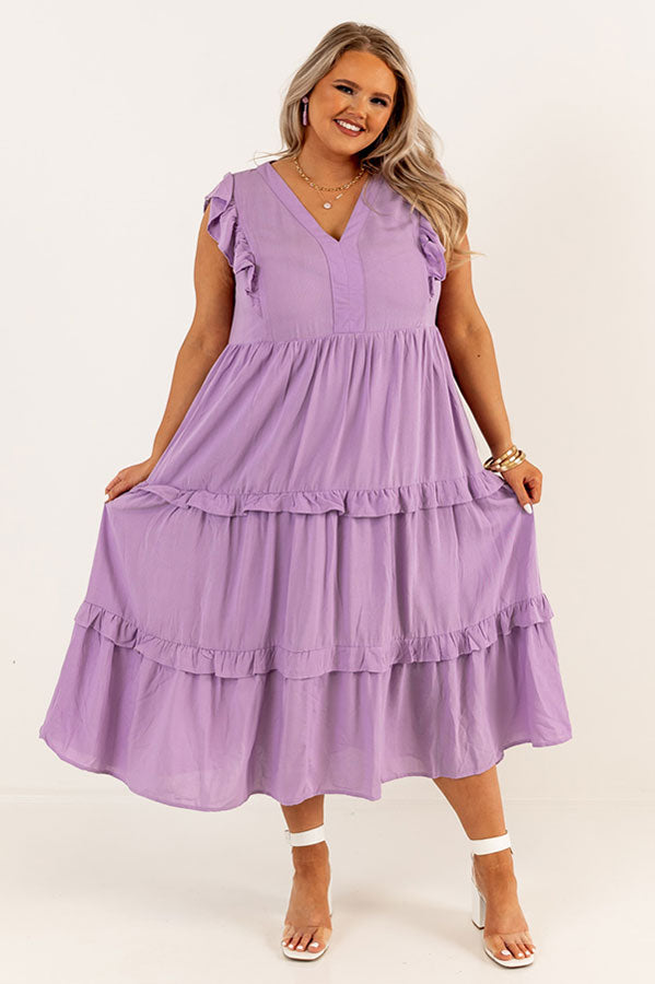 Patio Days Midi In Lavender Curves