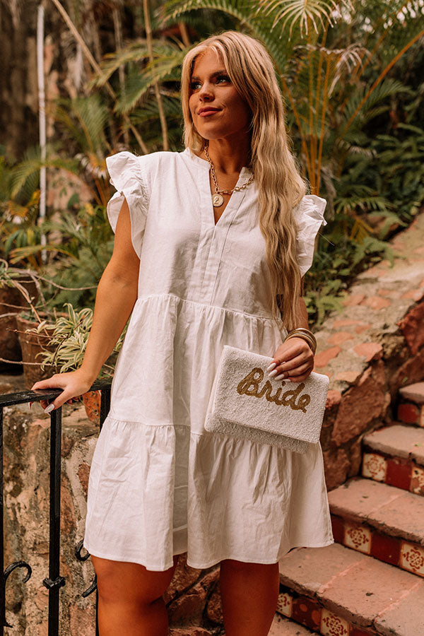 Front Porch Swinging Dress In White Curves