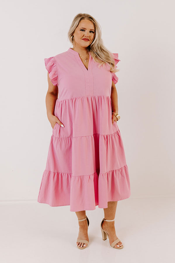 Parkside Pretty Midi in Pink Curves