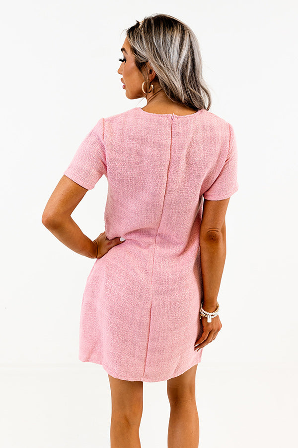 Never Speechless Tweed Mini Dress In Light Pink