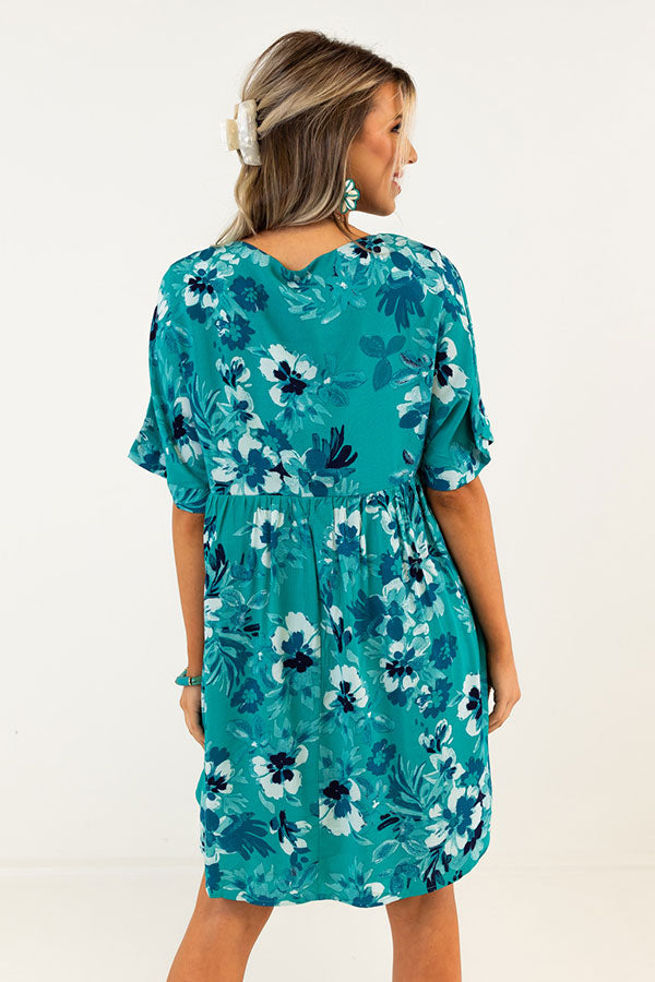 Try To Resist Babydoll Dress In Turquoise