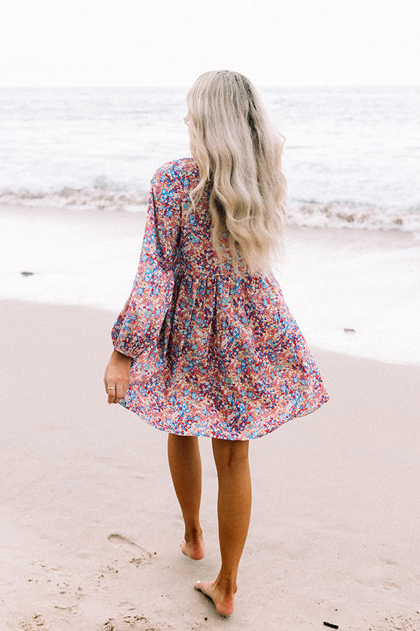 Party in Galveston Babydoll Dress in Blooming Dahlia