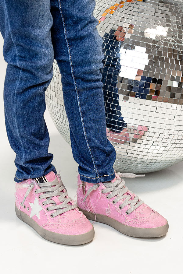 The Evelyn Children's Vintage Sneaker in Pink