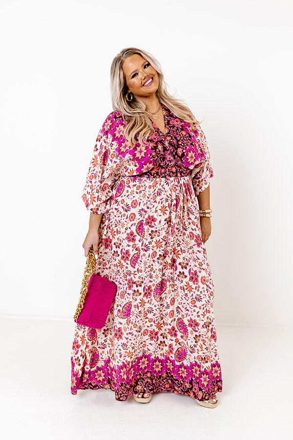 Fly Me To Fiji Floral Maxi Curves