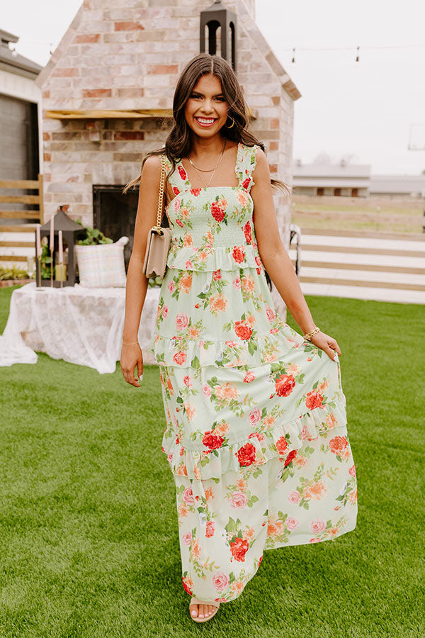 Greek Isles Floral Maxi