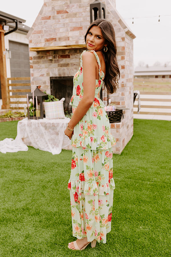 Greek Isles Floral Maxi