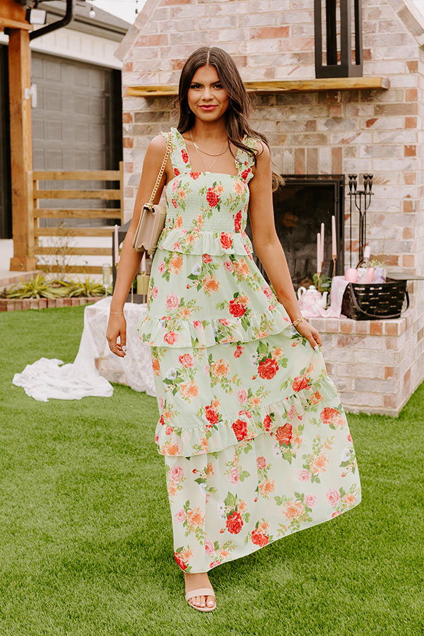 Greek Isles Floral Maxi